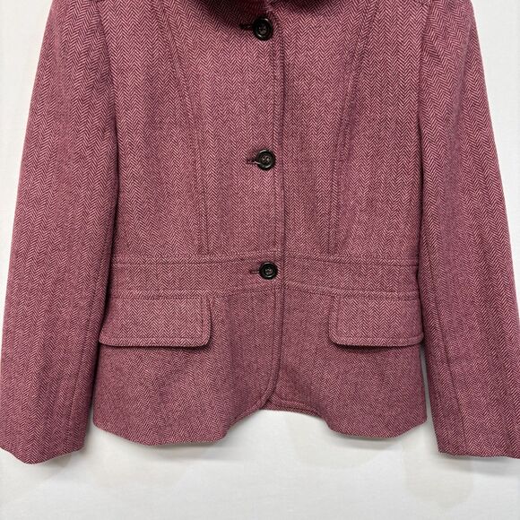 J Crew Women Button Front Blazer Jacket Size 6 Wool Blend C024 -15 - Picture 12 of 16